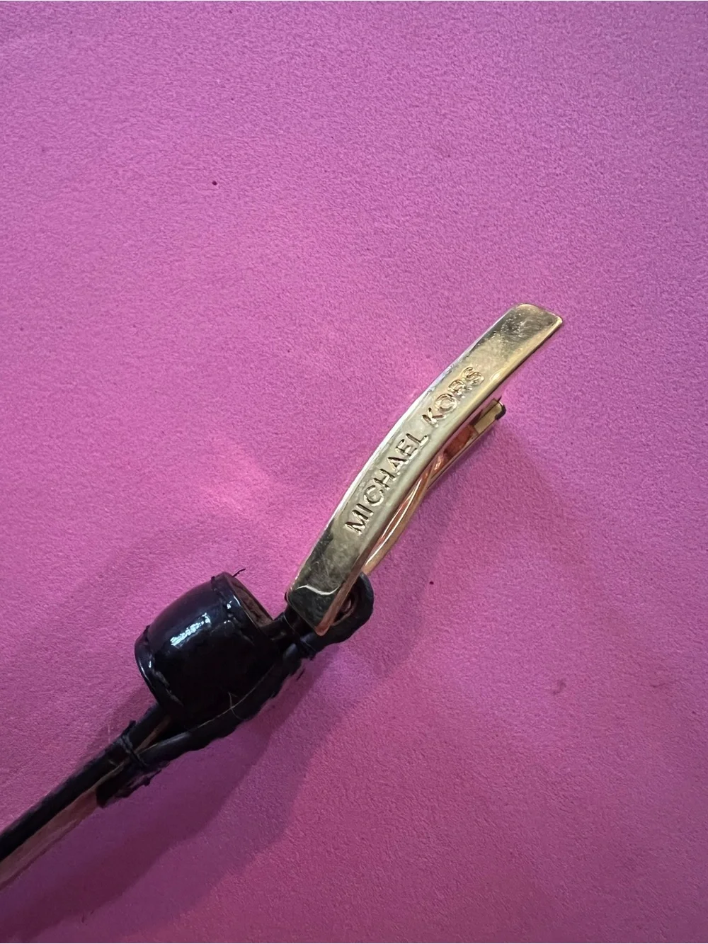 Michael Kors Black Leather Belt XS